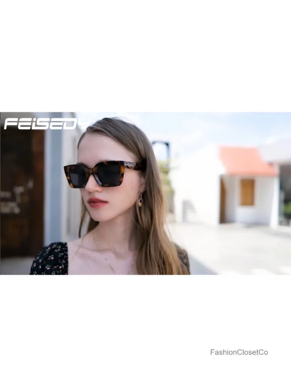 Vintage Square Sunglasses for Women UV400 Protection Classic Chunky Frame